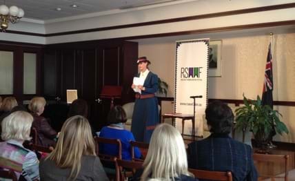 Actor Jane Austin remembering the moment in 1902 when women in NSW were granted the right to vote